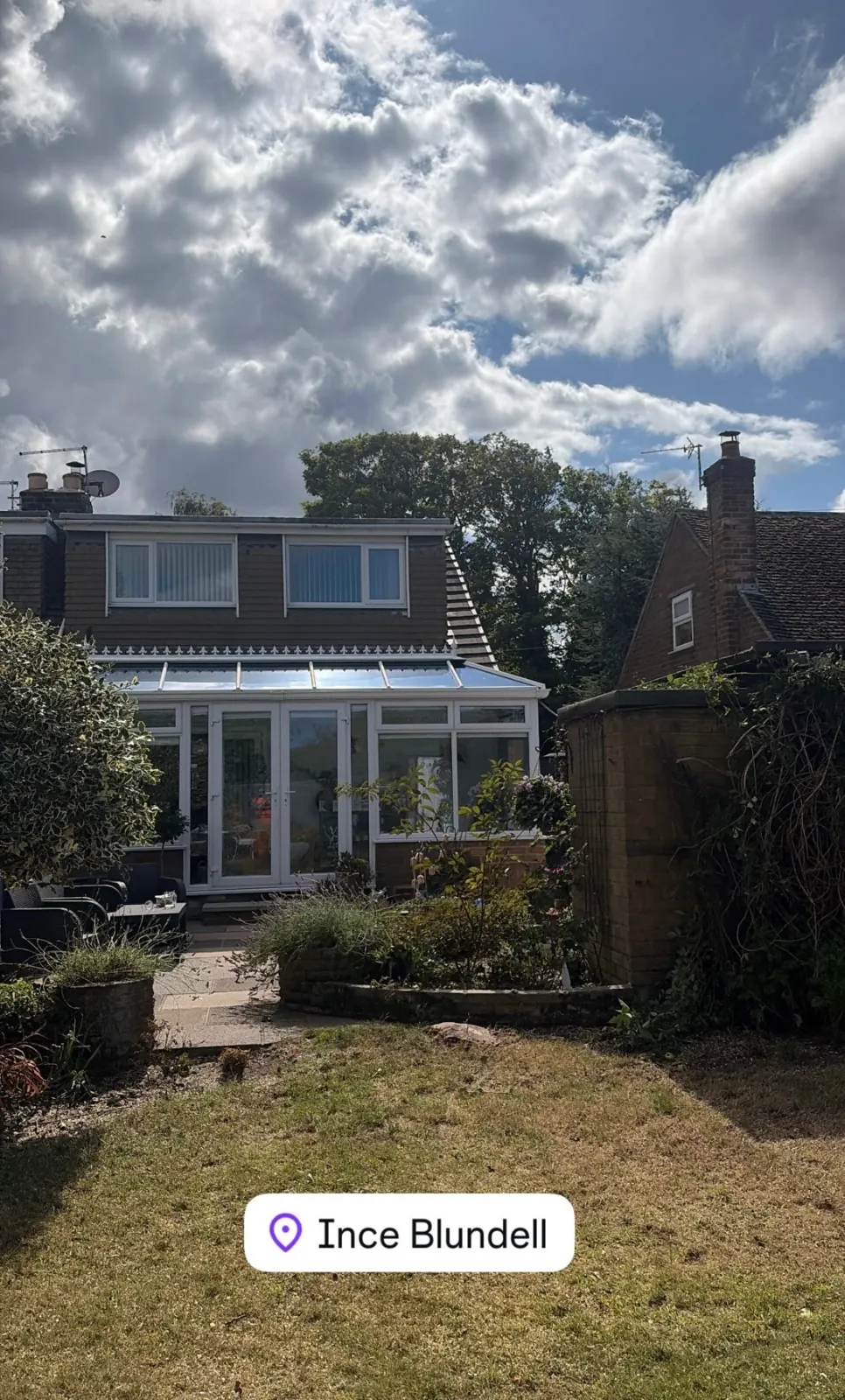 Apple tree removed and garden cleared in Ince Blundell by James David Forestry Ltd — after