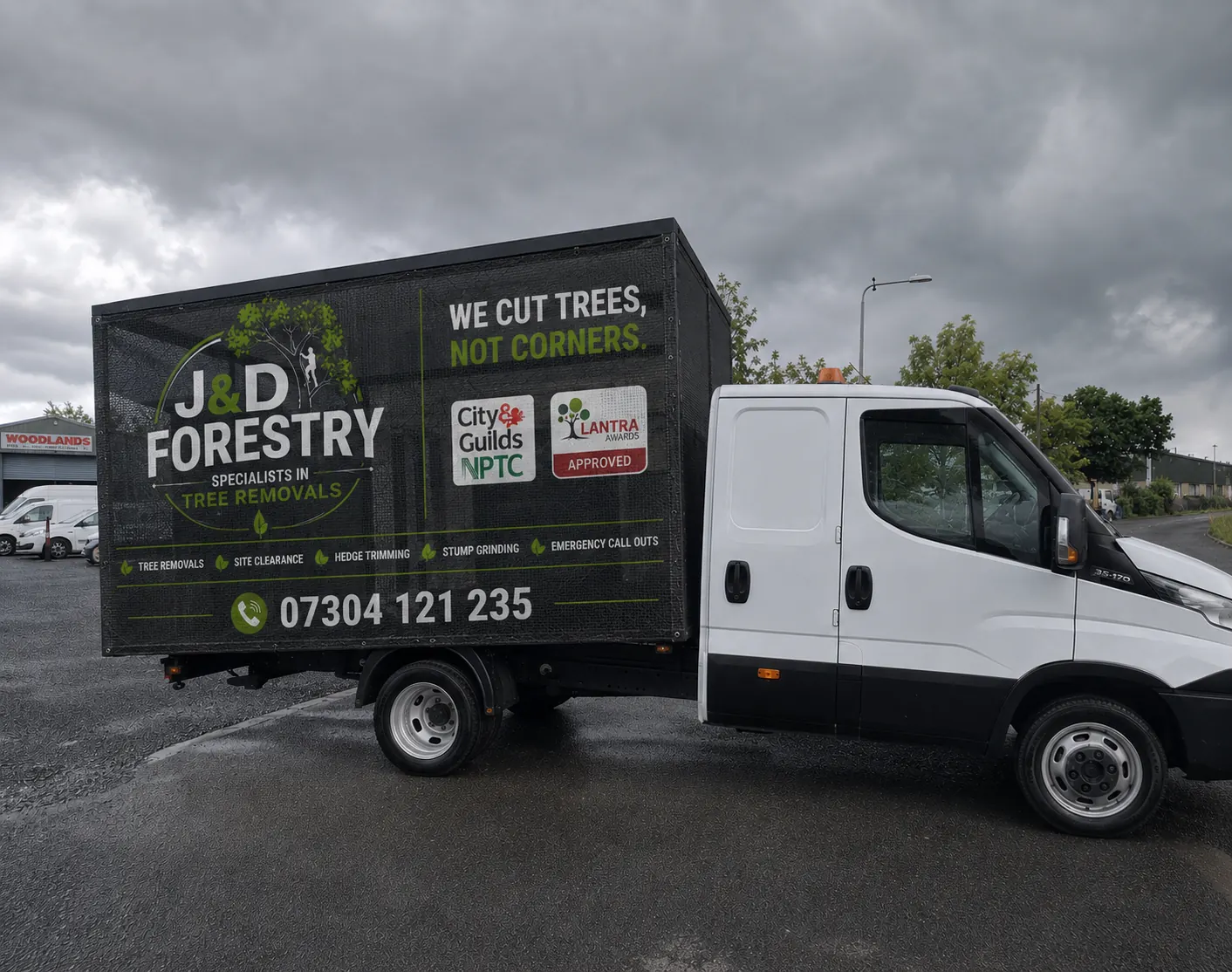 James David Forestry Ltd branded van — fully equipped and ready for work